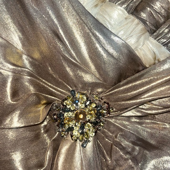 Beautiful Elegant Gold Atelier Alyce Seralina Collection Evening Gown Size 10 - Picture 15 of 16